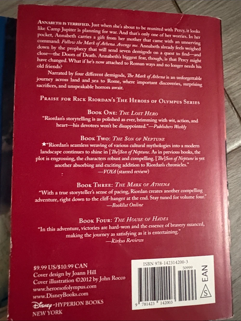 Disney Rick Riordan The Heroes of Olympus Trilogy - Blue, Red, Black Covers